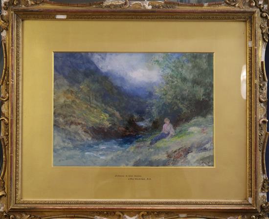 John MacWhirter (1839-1911) Entrance to Glen Sannox (Isle of Arran) 10 x 14in.